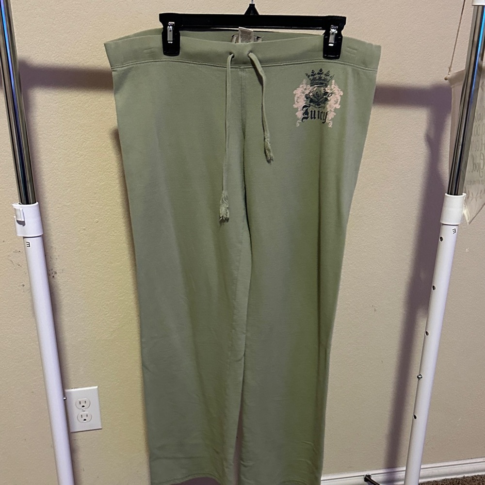 Juicy Couture Olive Green Sweatpants with Crest
